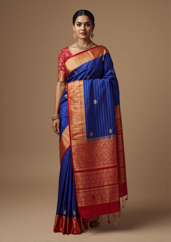 Traditional Gadwal Style Silk Saree